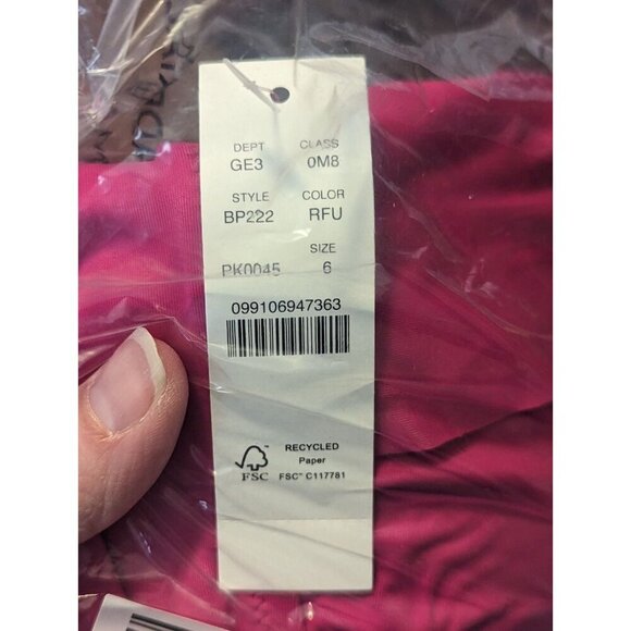 J. Crew Pink Fushia One Piece Swim Suit Ruched Ruffle V Neck Women's 6 (865) - Picture 5 of 6